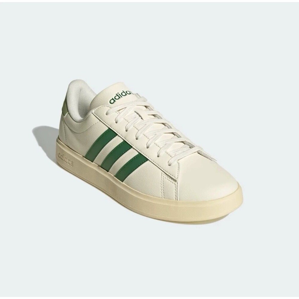 adidas men GRAND COURT 2.0 SHOES Mens size 9.5 White Green